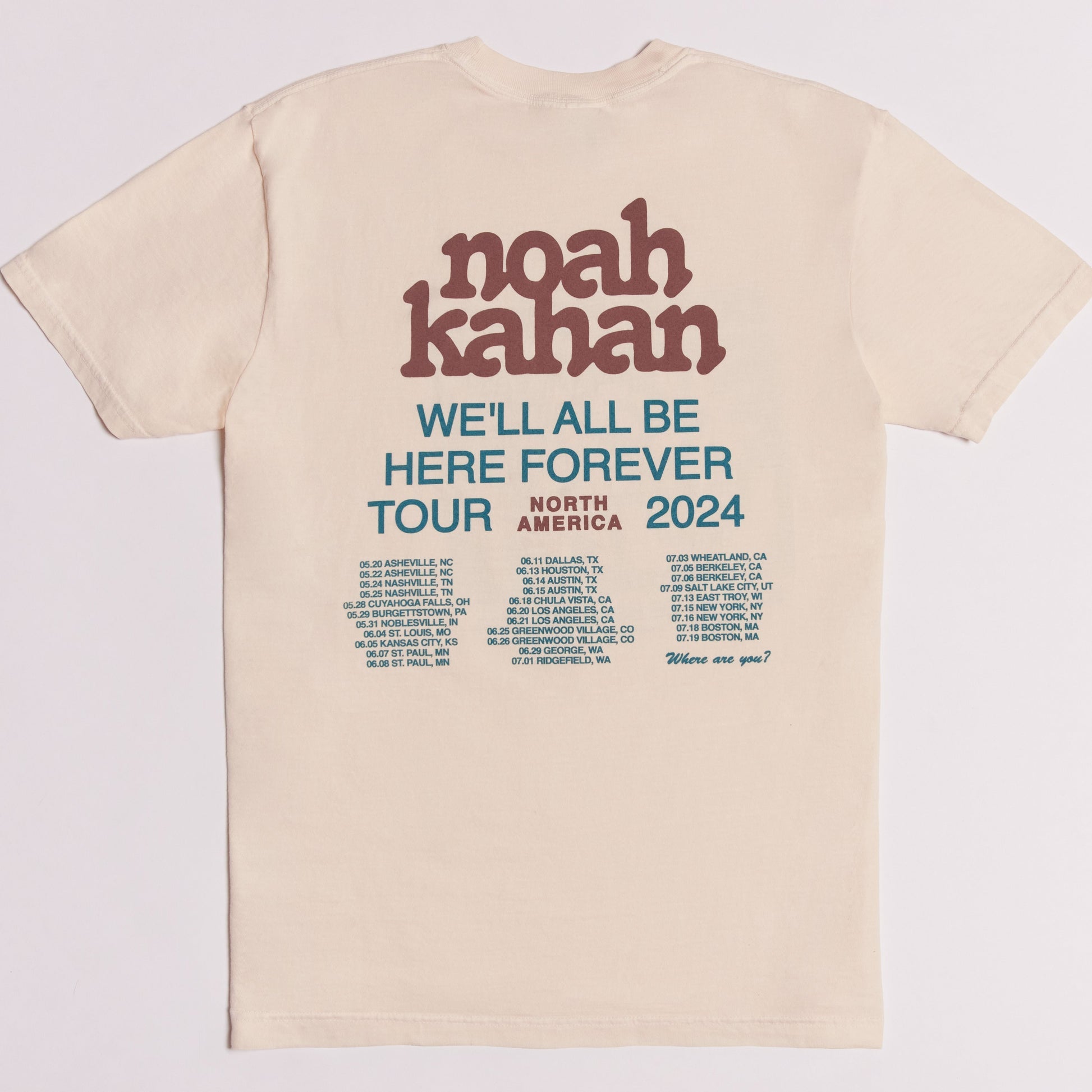 2024 We'll All Be Here Forever Tour Tee Back