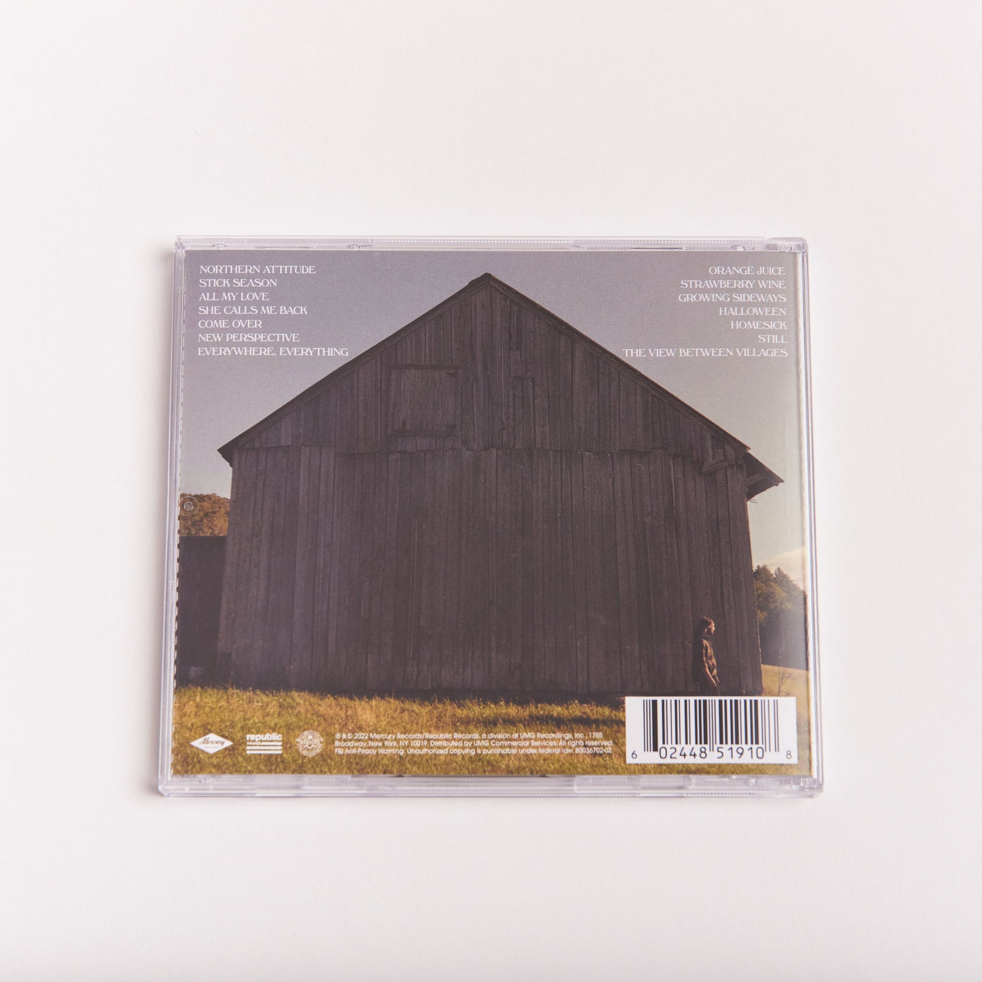 Stick Season CD Back Cover