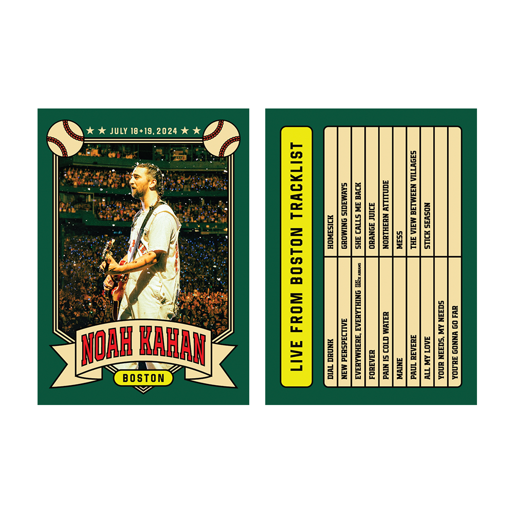 Live From Fenway Baseball Card Pack Noah Kahan Live From Fenway Park