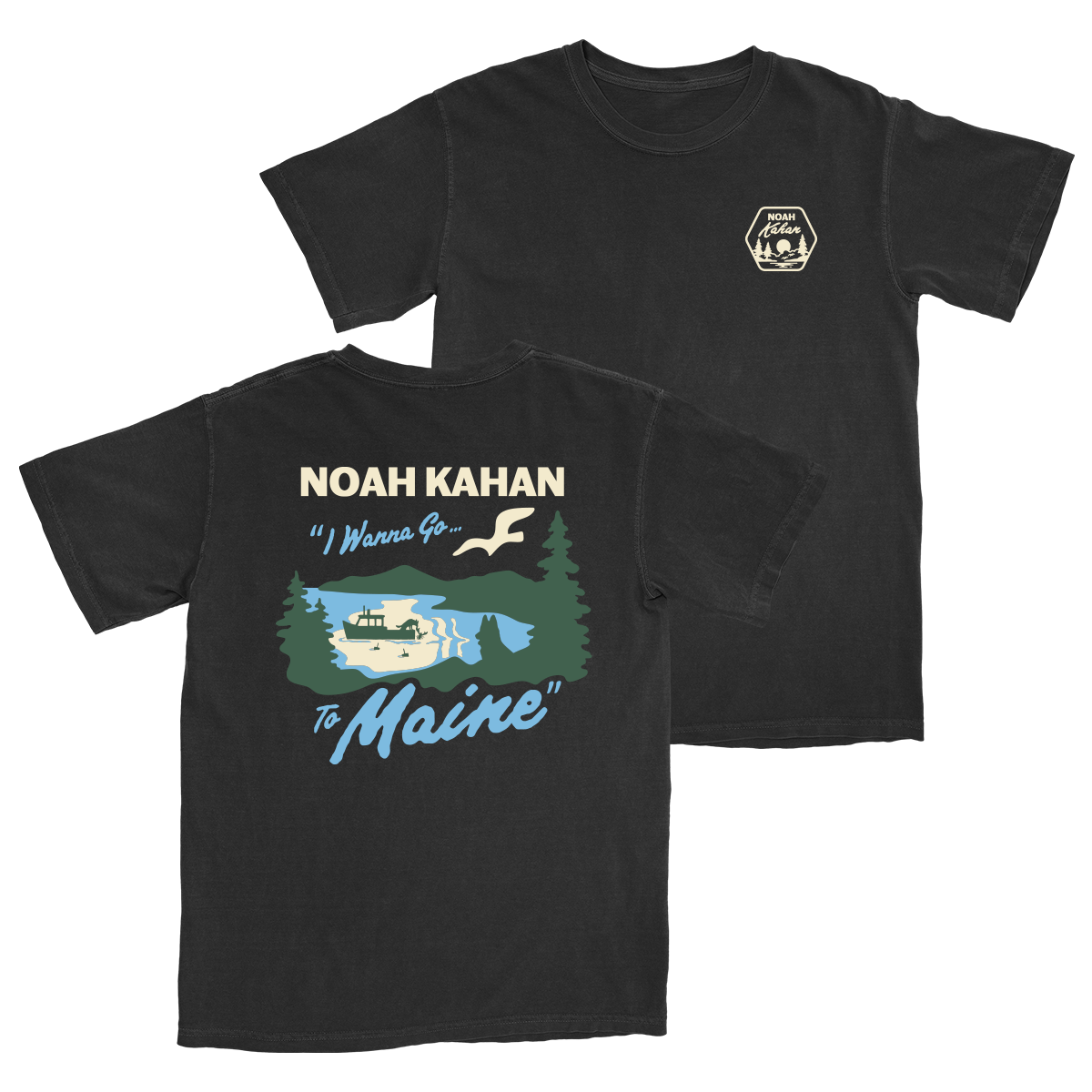 Maine Fishing Tee Front + Back
