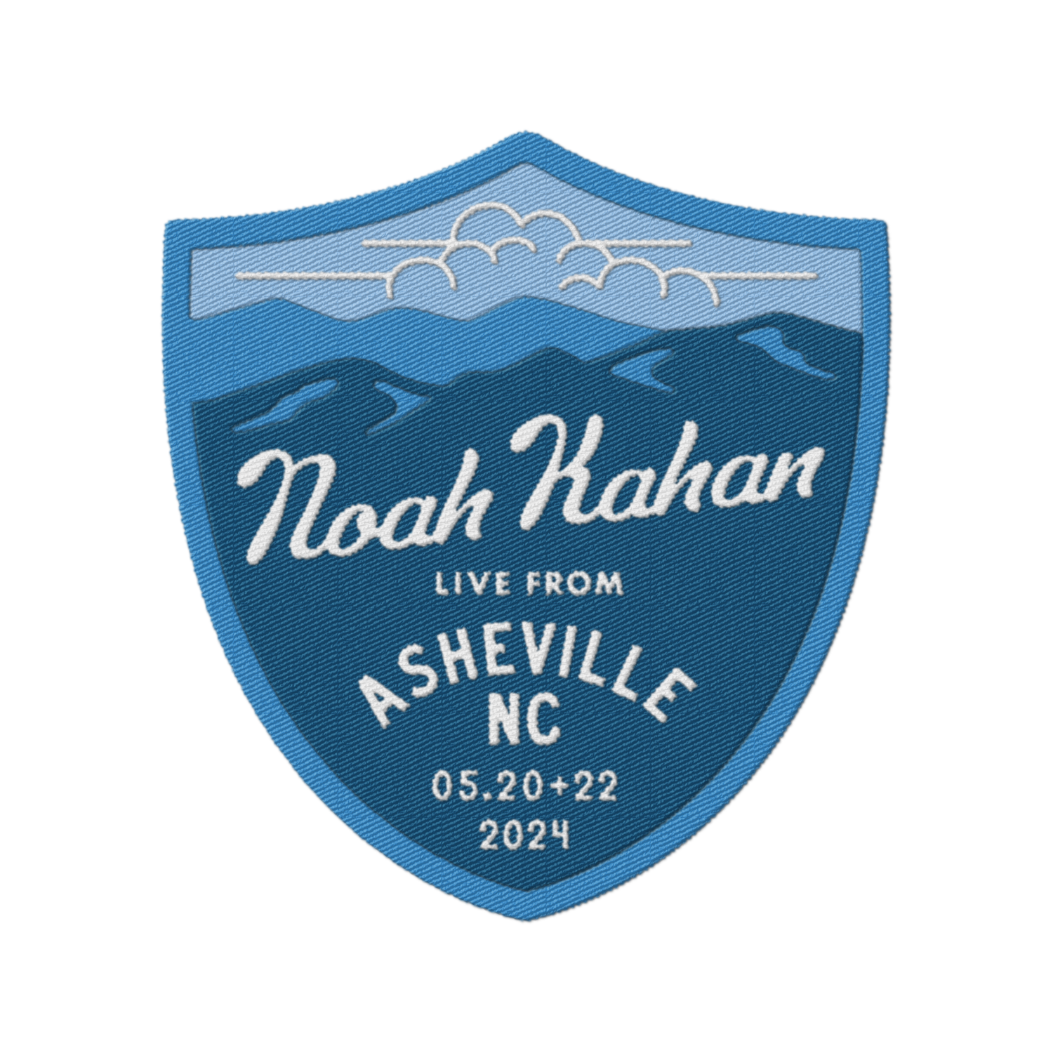 Noah Kahan Asheville, North Carolina show patch.  