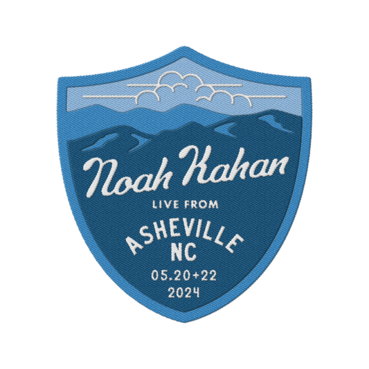 Noah Kahan Asheville, North Carolina show patch.  