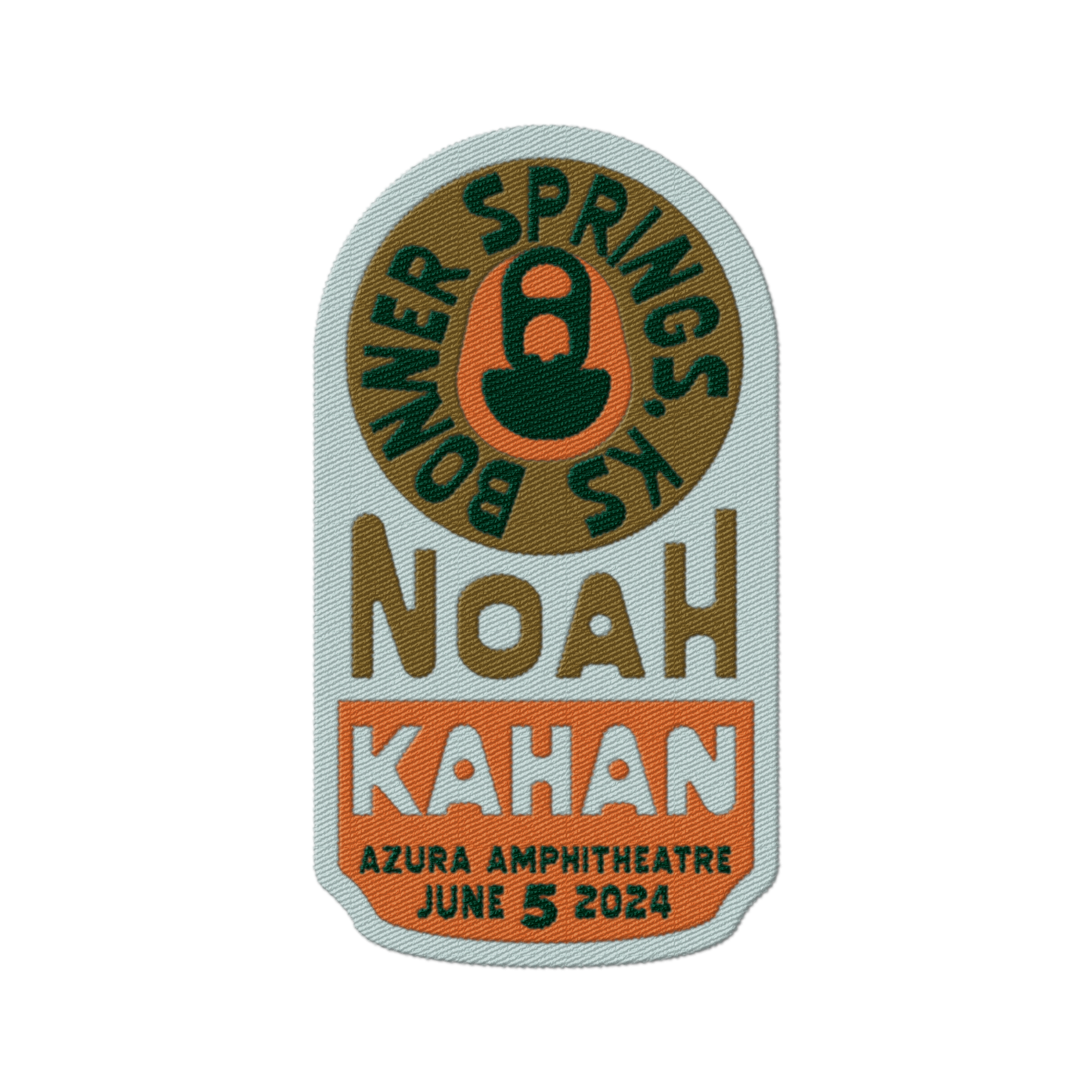 Noah Kahan patch from Bonner Springs, Kansas