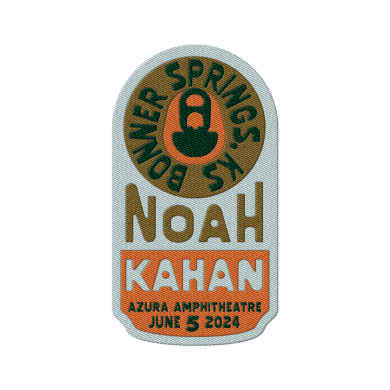 Noah Kahan patch from Bonner Springs, Kansas