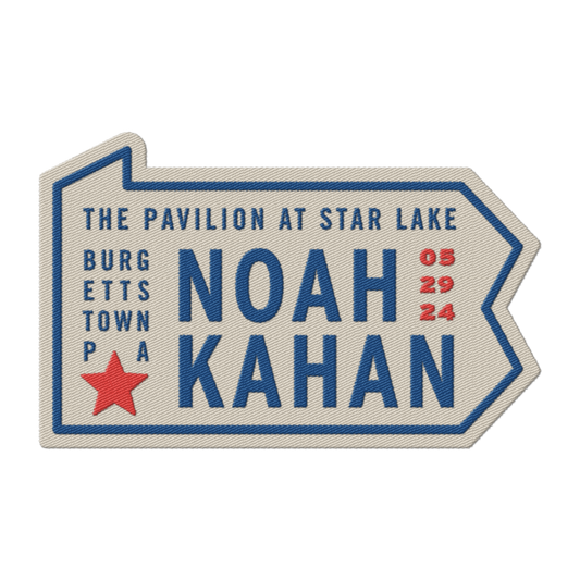 Noah Kahan patch from Burgettstown, PA show