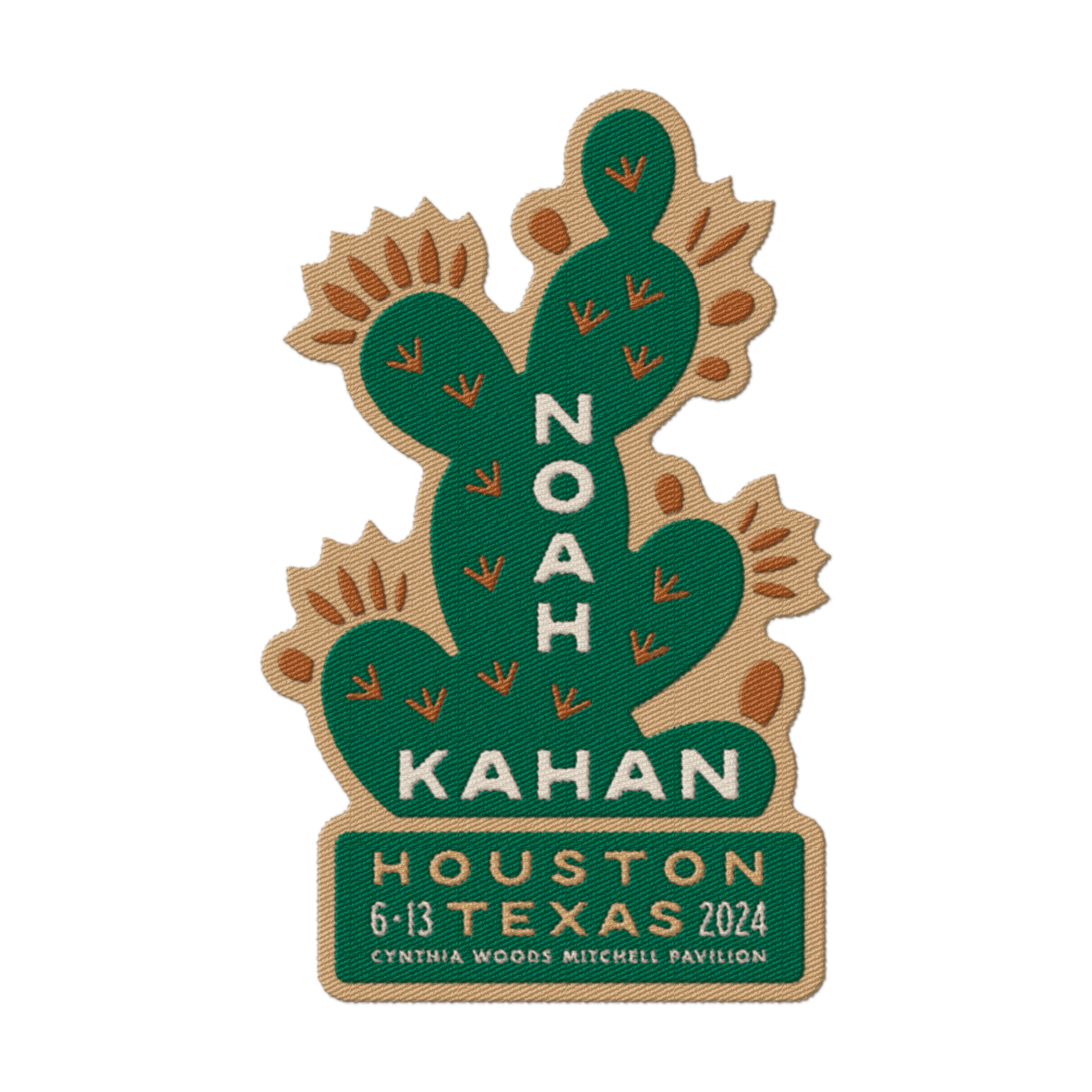 Noah Kahan Houston, TX show patch