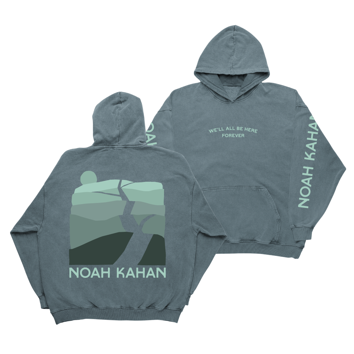 Trails Hoodie - Blue Front and Back