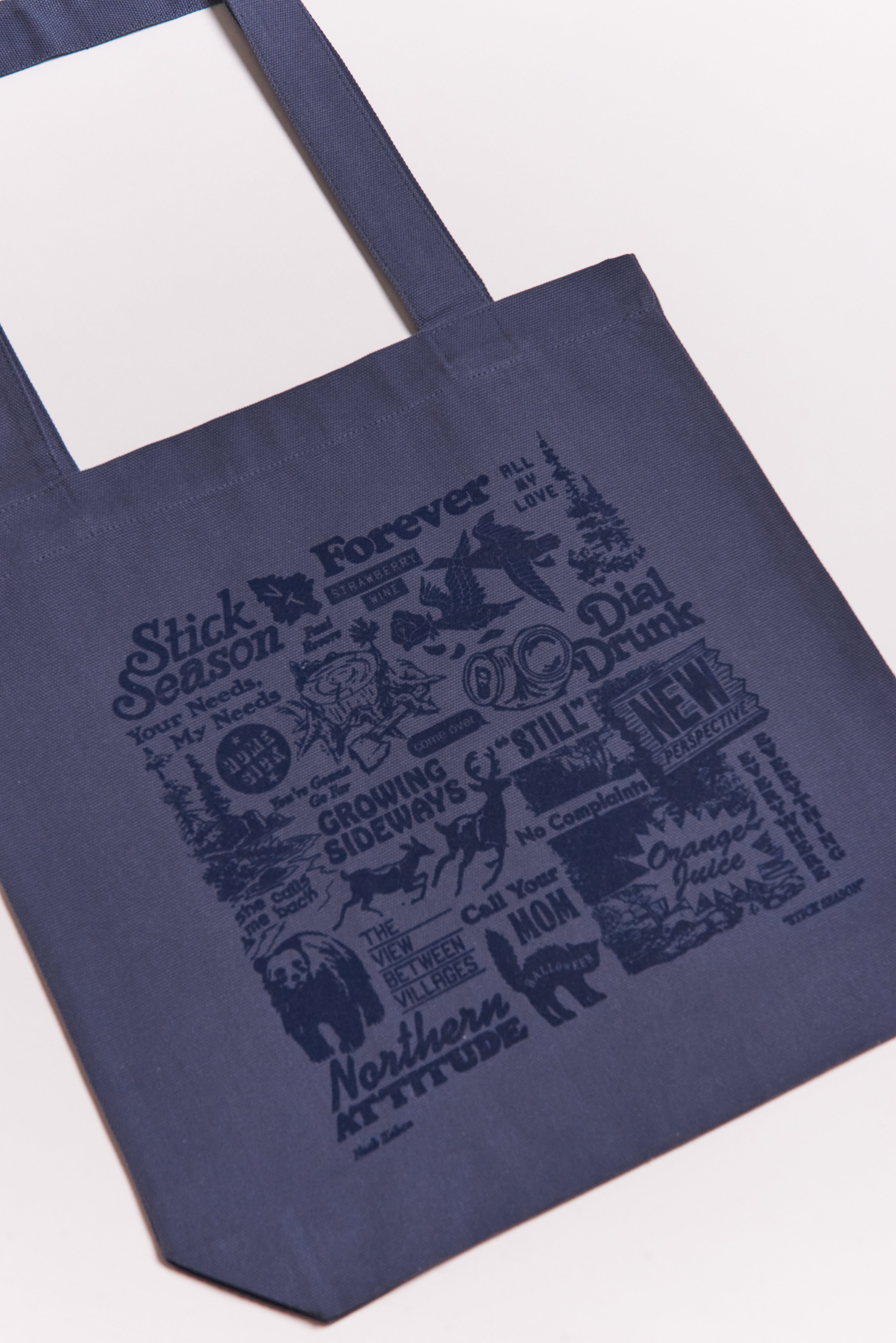 Stick Season Forever Tote - Blue Detail