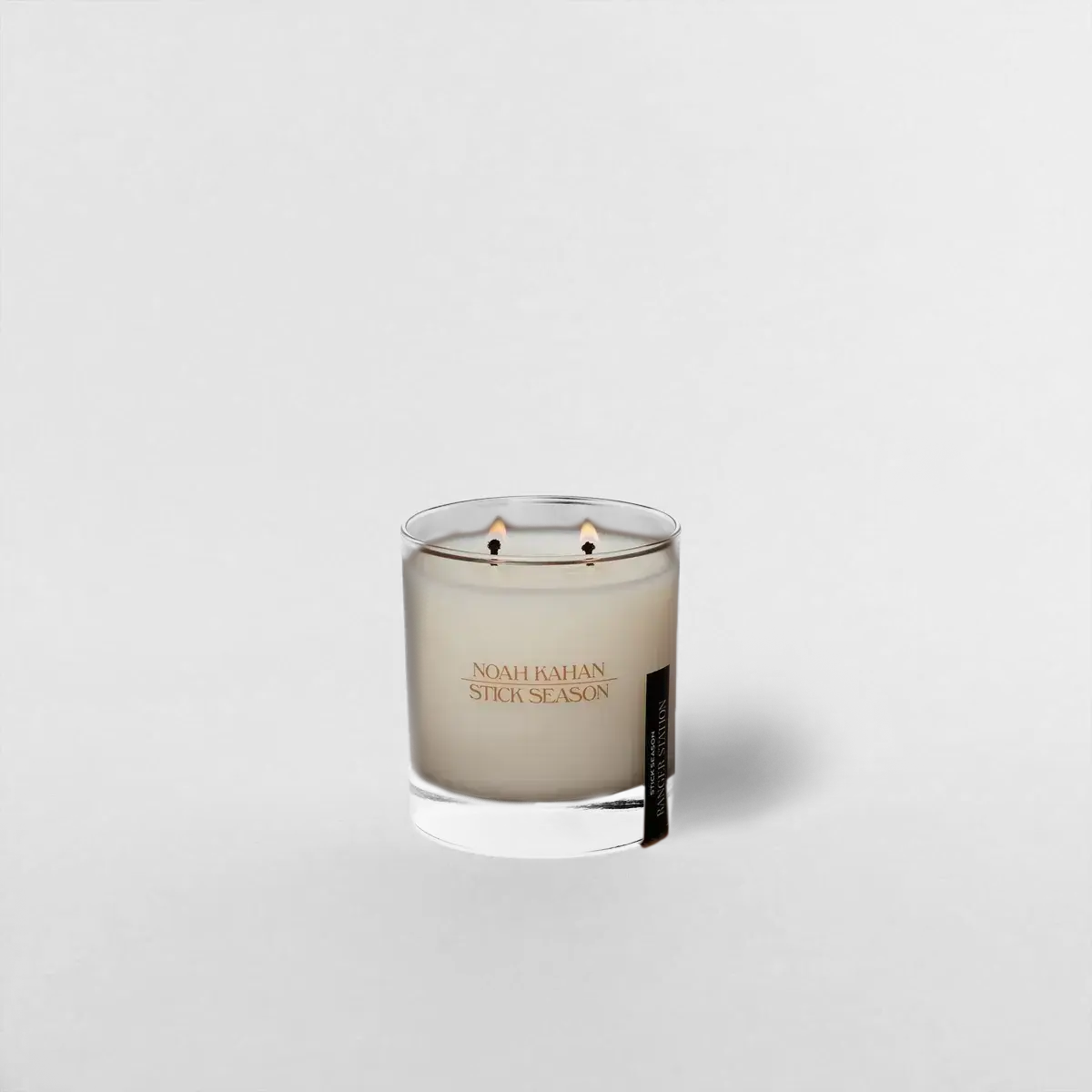 Stick Season Candle (8oz). Lit