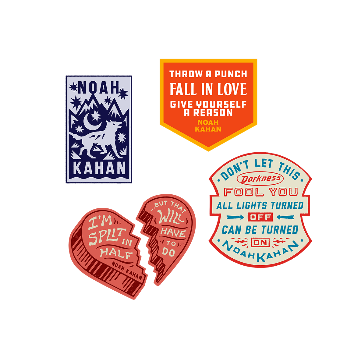 Noah Kahan Sticker Set
