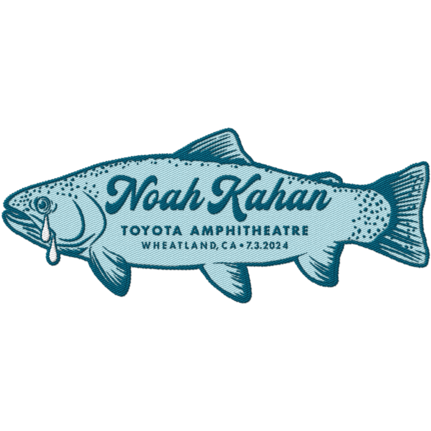 Noah Kahan fish patch from Wheatland, CA show