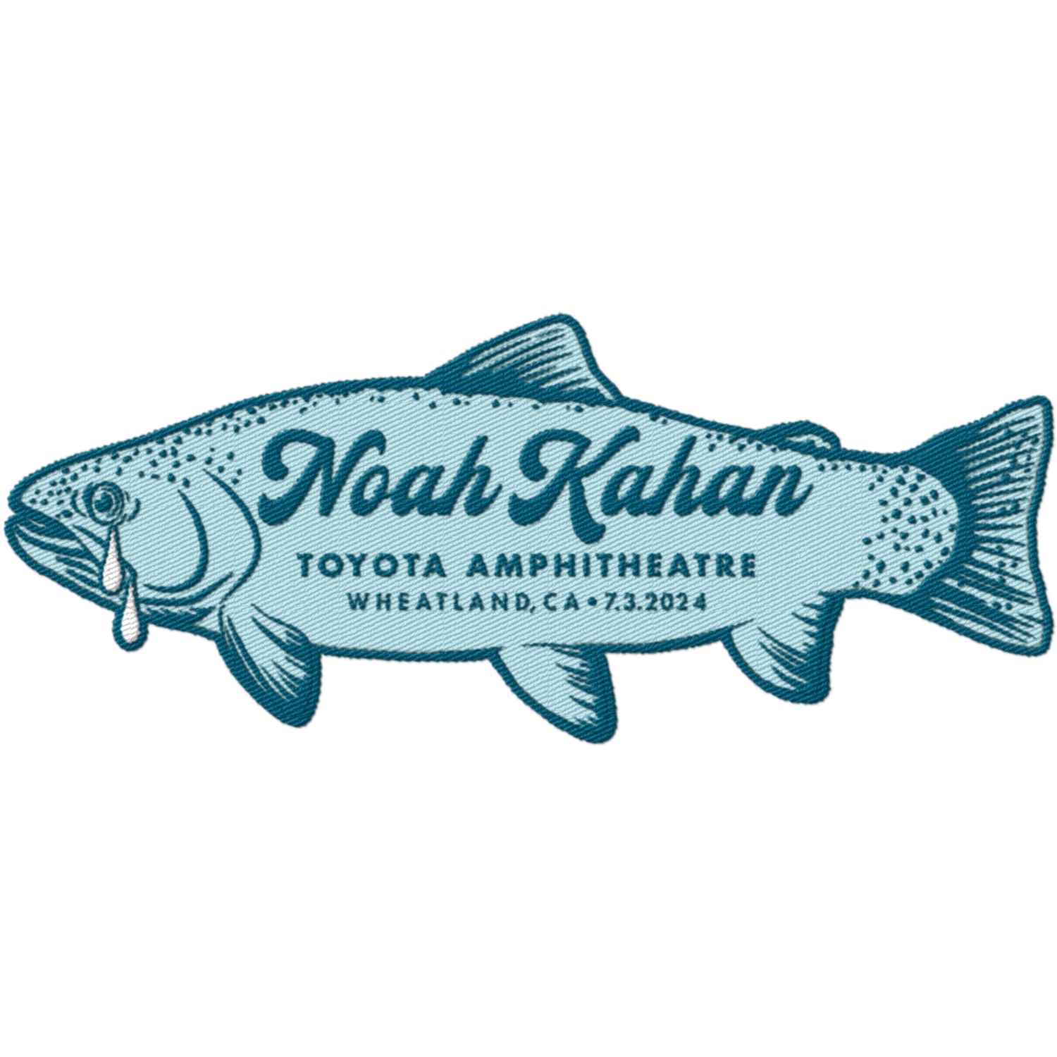 Noah Kahan fish patch from Wheatland, CA show