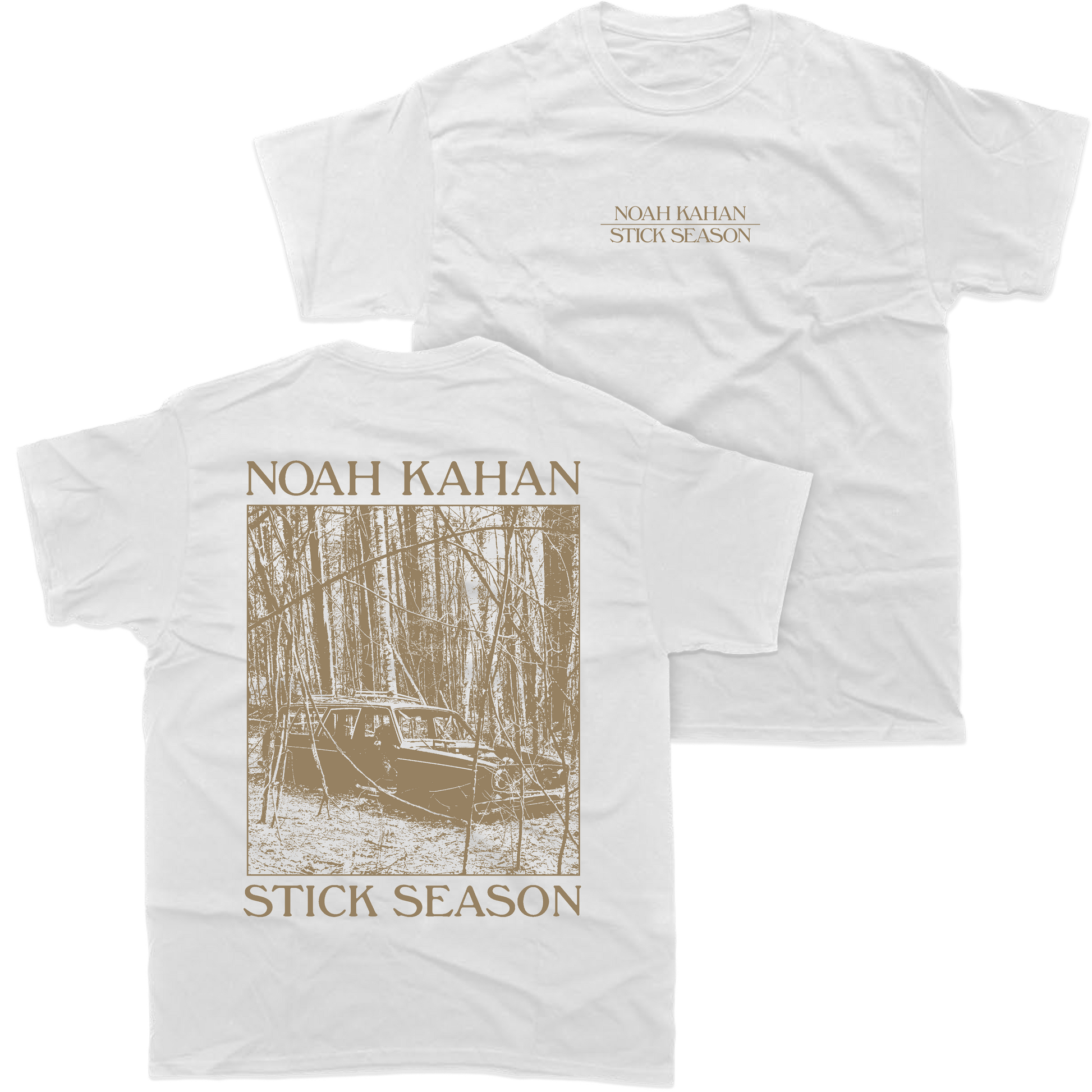 Noah Kahan Stick Season white short sleeve t-shirt